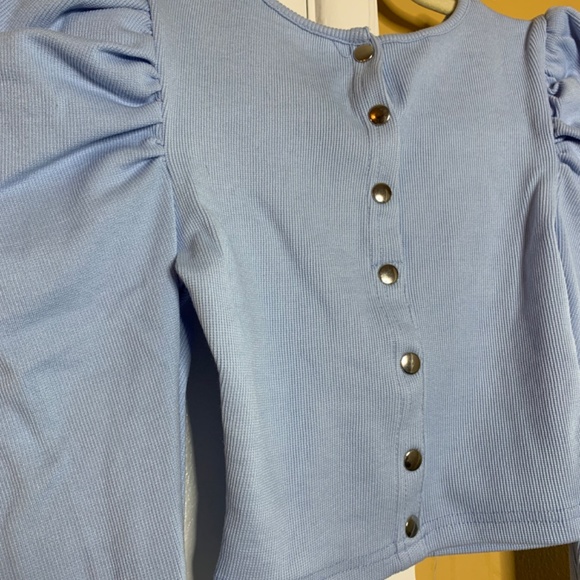 Puffy Shoulder button cardigan - Picture 4 of 4